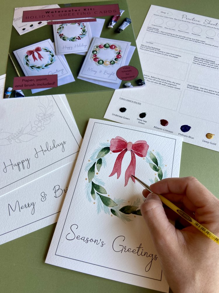 Watercolor Kit - Holiday Greeting Cards