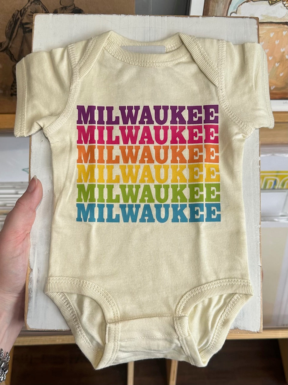 Milwaukee Baby Bodysuit - Supergraphics Name Drop