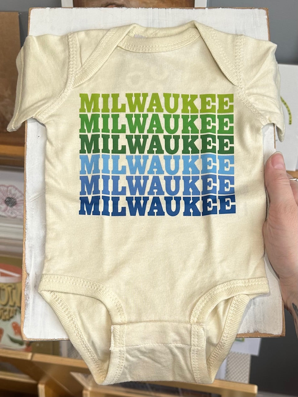 Milwaukee Baby Bodysuit - Supergraphics Name Drop