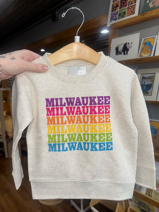 Supergraphics Repeat - Milwaukee Name Drop Toddler Fleece Sweatshirt