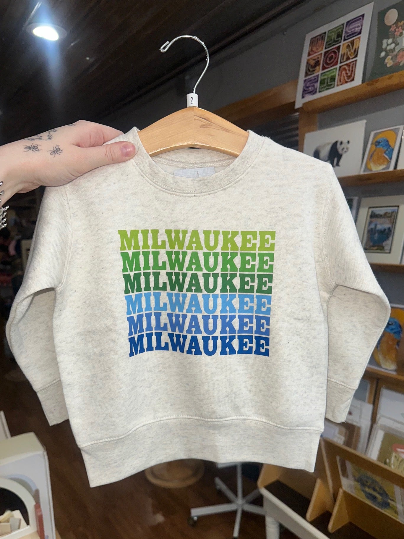 Supergraphics Repeat - Milwaukee Name Drop Toddler Fleece Sweatshirt