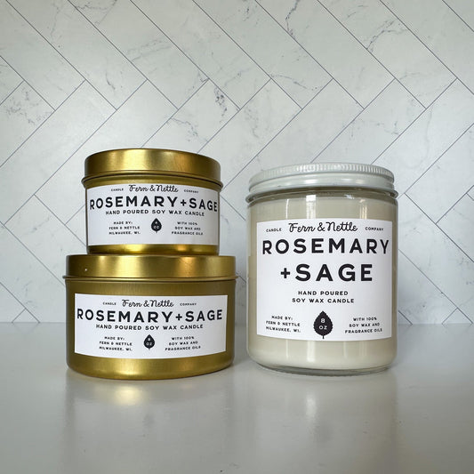 Fern & Nettle Rosemary + Sage Candle