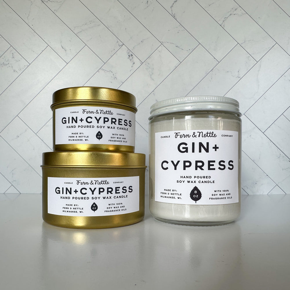 Fern & Nettle Gin + Cypress Candle