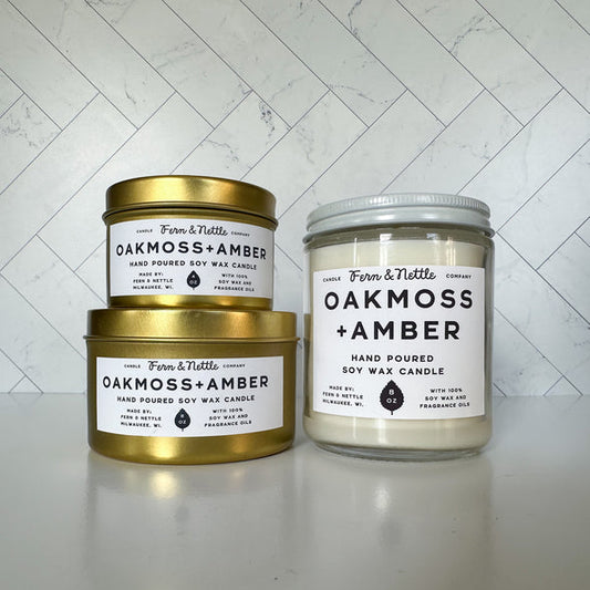 Fern & Nettle Oakmoss + Amber Candle