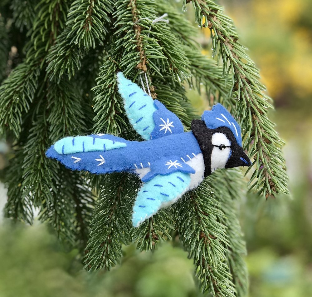 Felt Ornament Making Kit - Cardinal, Blue Jay and Goldfinch