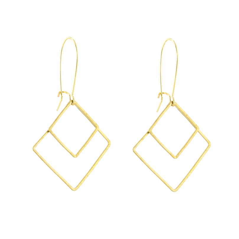 Double Square Earrings