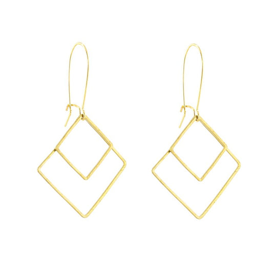 Double Square Earrings