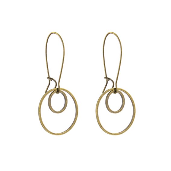 Small Double Circle Earrings