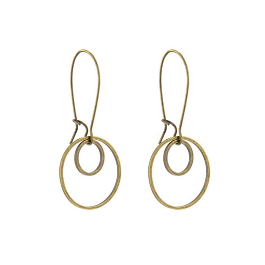 Small Double Circle Earrings