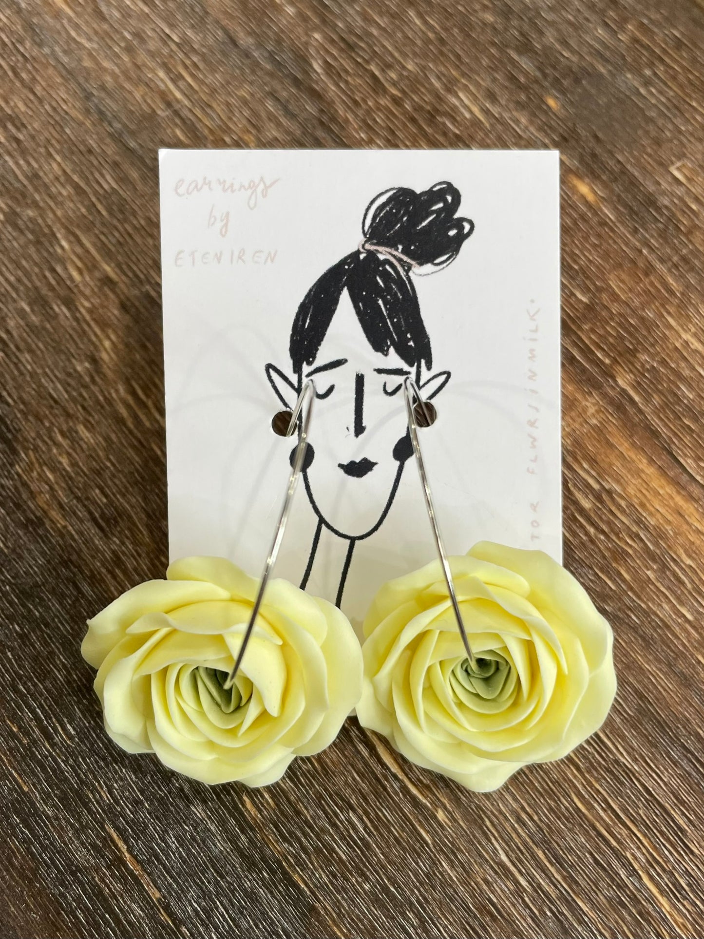 Flower Hoop Earrings