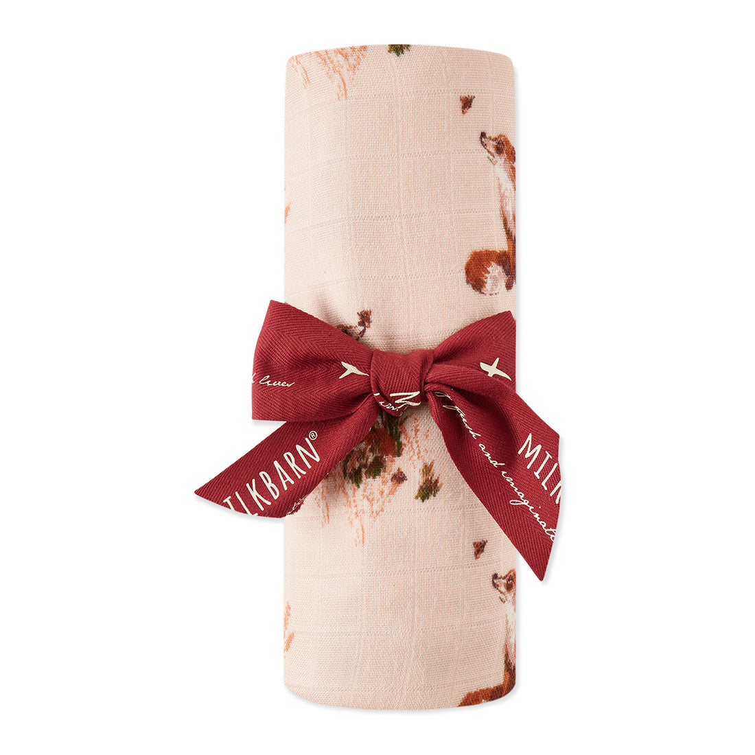 Floral Fox Big Lovey Three-Layer Muslin Blanket