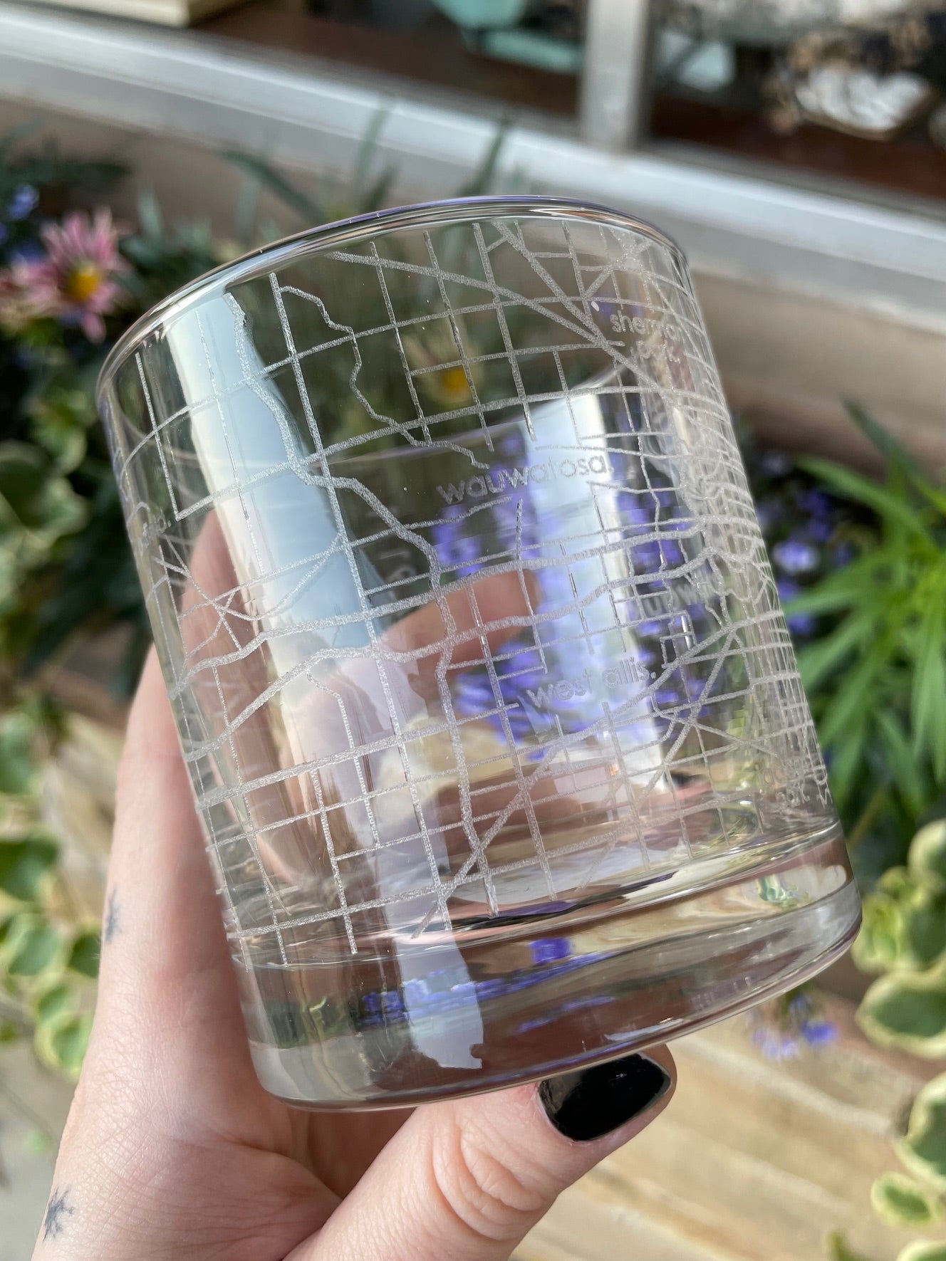 Milwaukee Map - Whiskey Rocks Glass