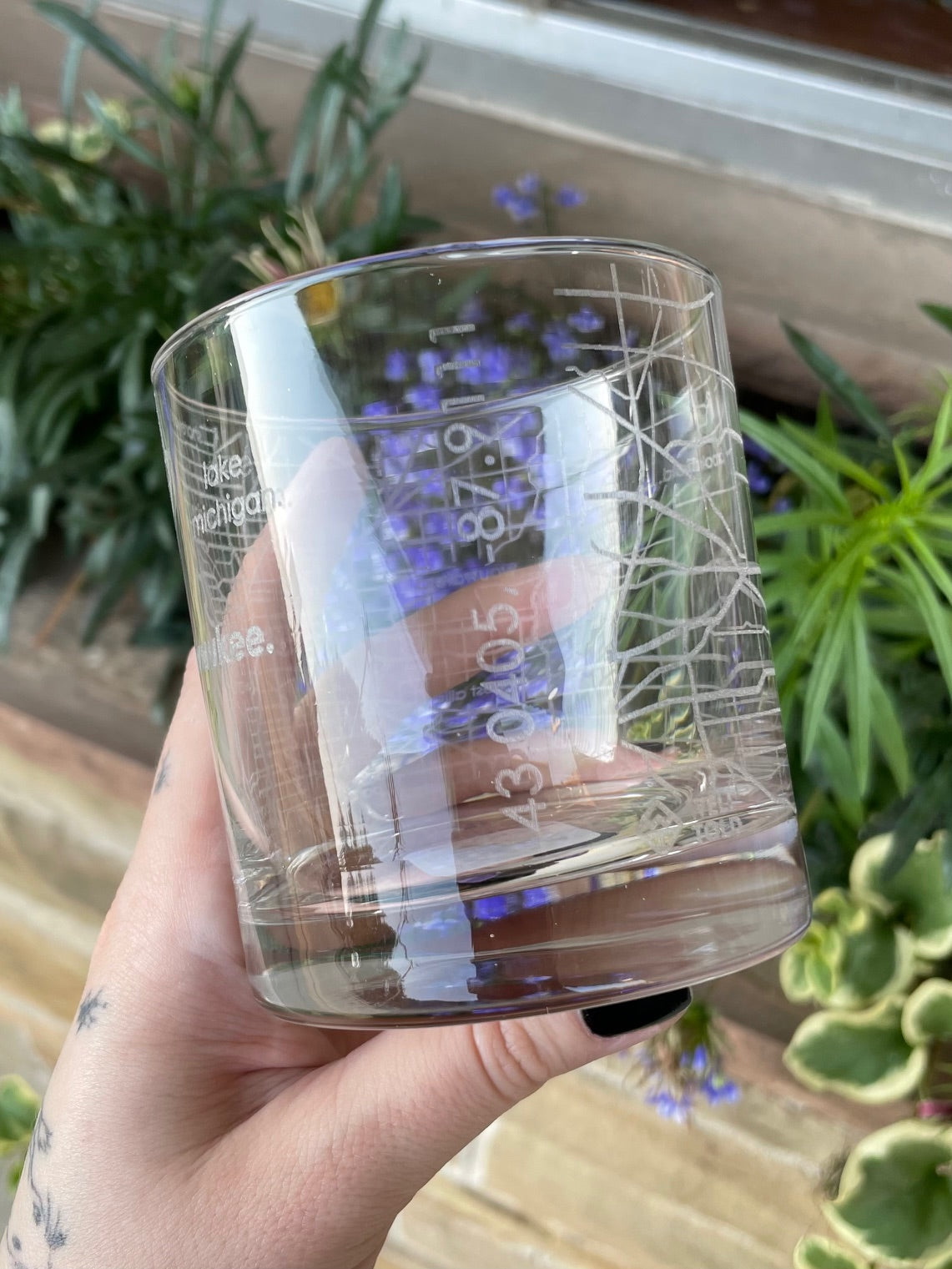 Milwaukee Map - Whiskey Rocks Glass