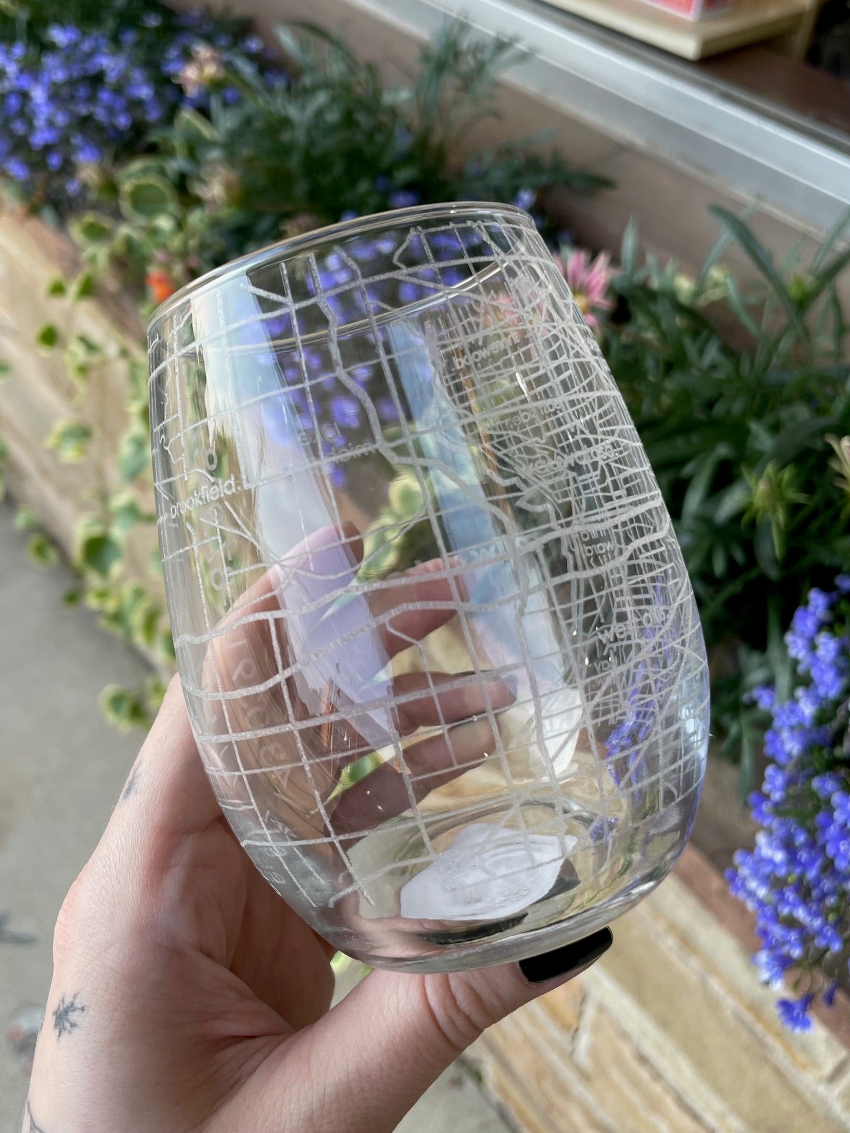 Milwaukee Map - Stemless Wine Glass
