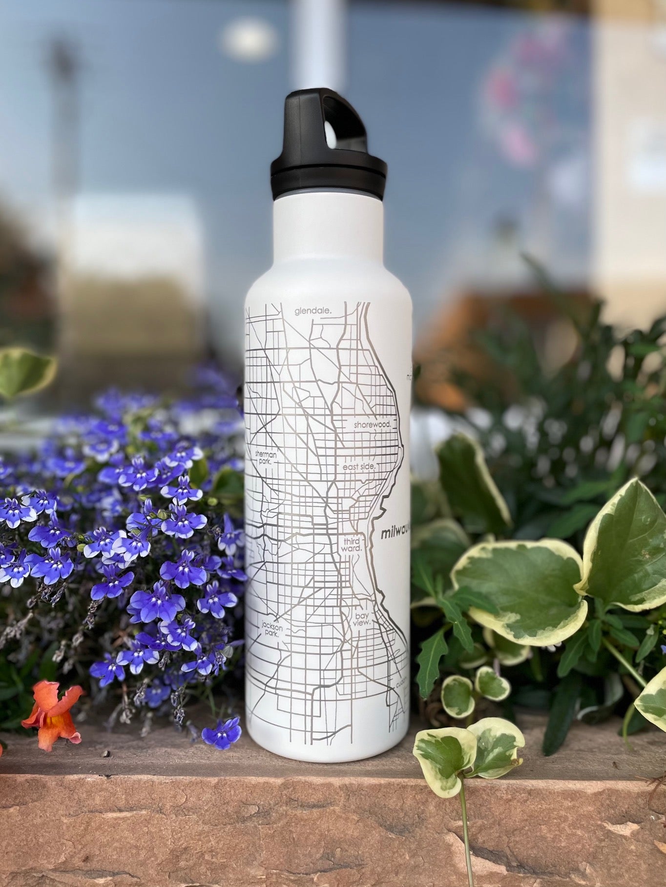 Milwaukee Map - Water Bottle - 21 oz