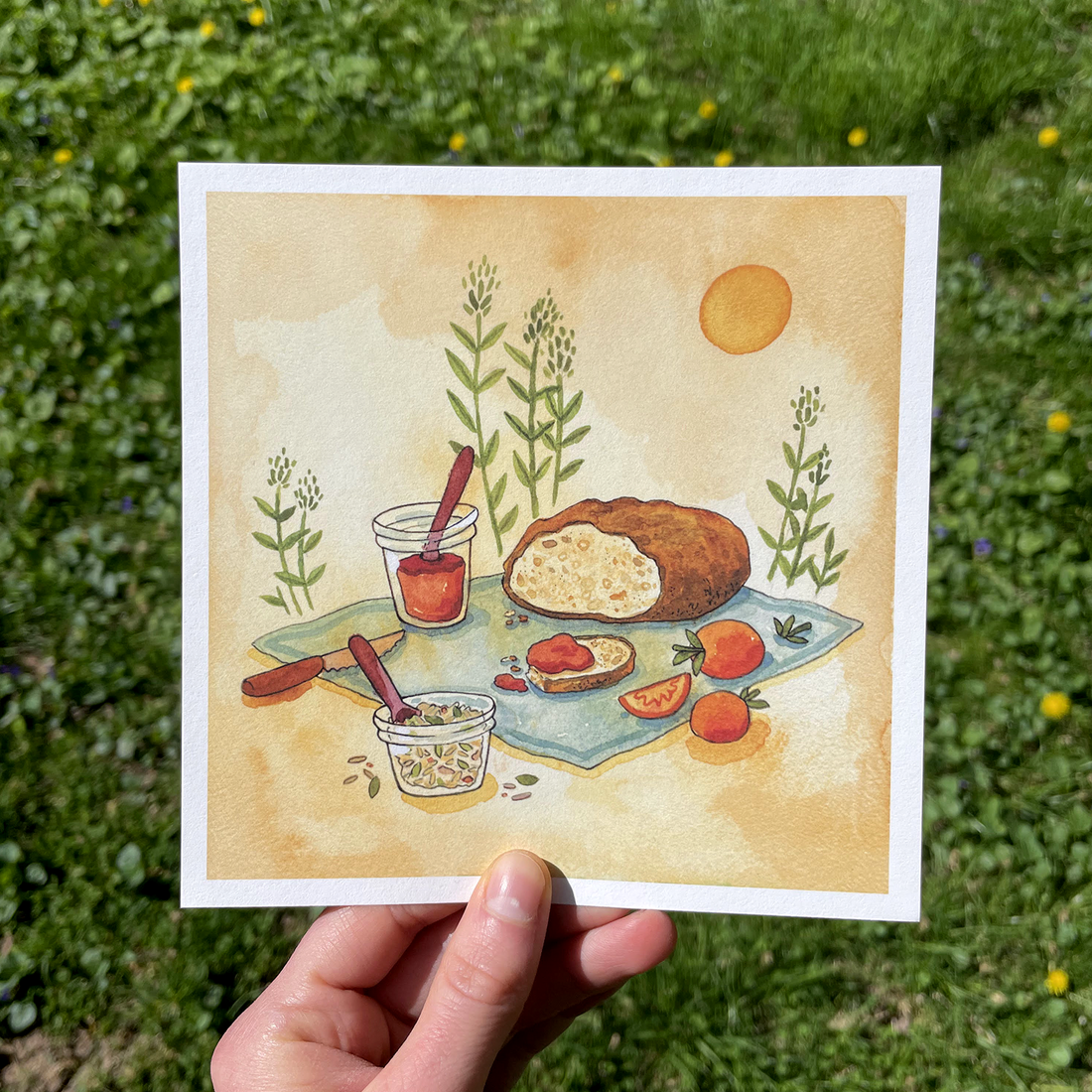 Picnic Time Art Print 6x6