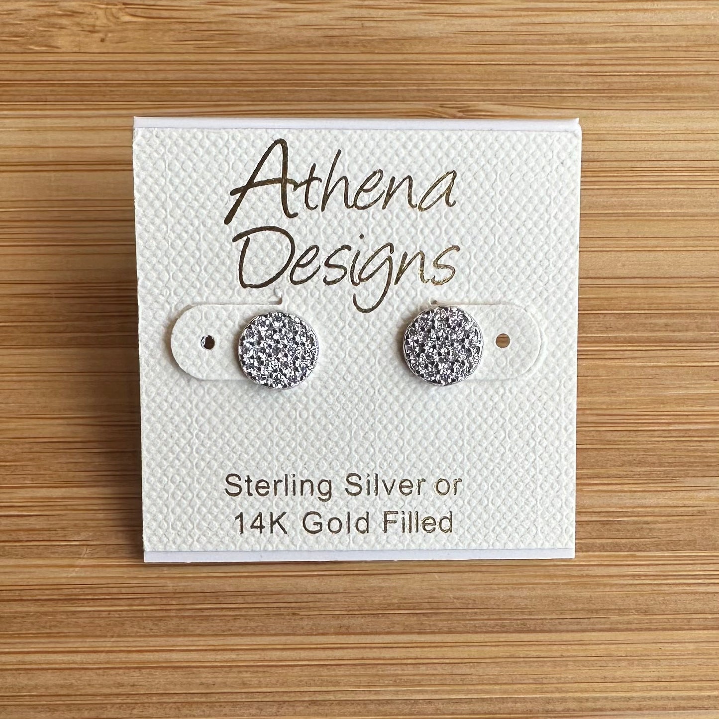 Micro Pave Disc Earrings