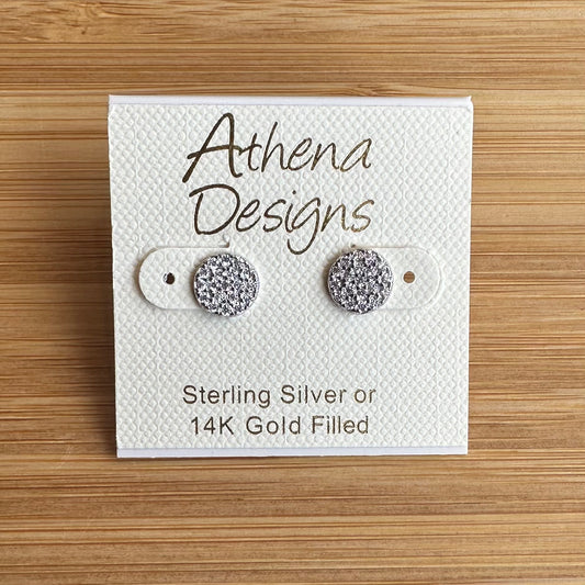 Micro Pave Disc Earrings