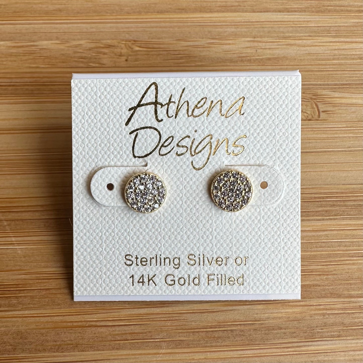 Micro Pave Disc Earrings