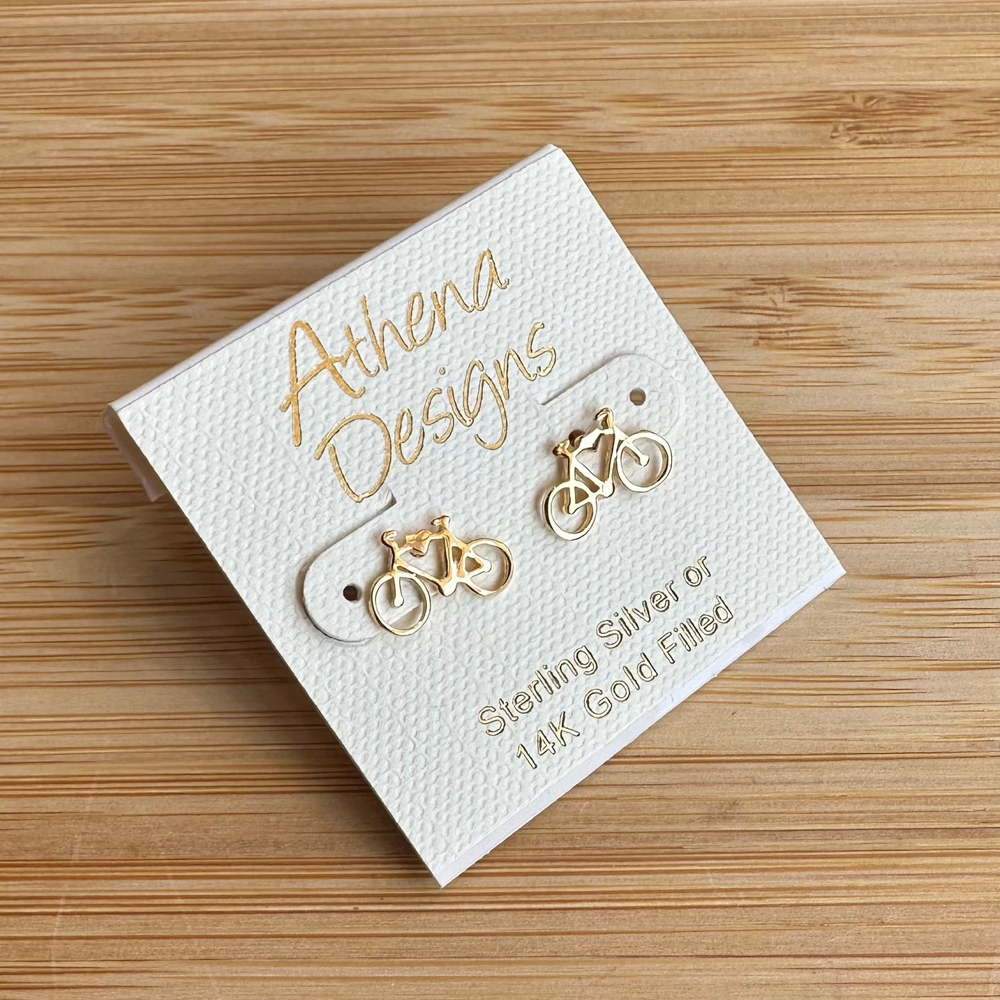 Bicycle Stud Earrings