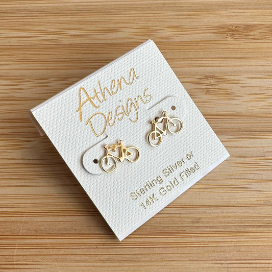 Bicycle Stud Earrings