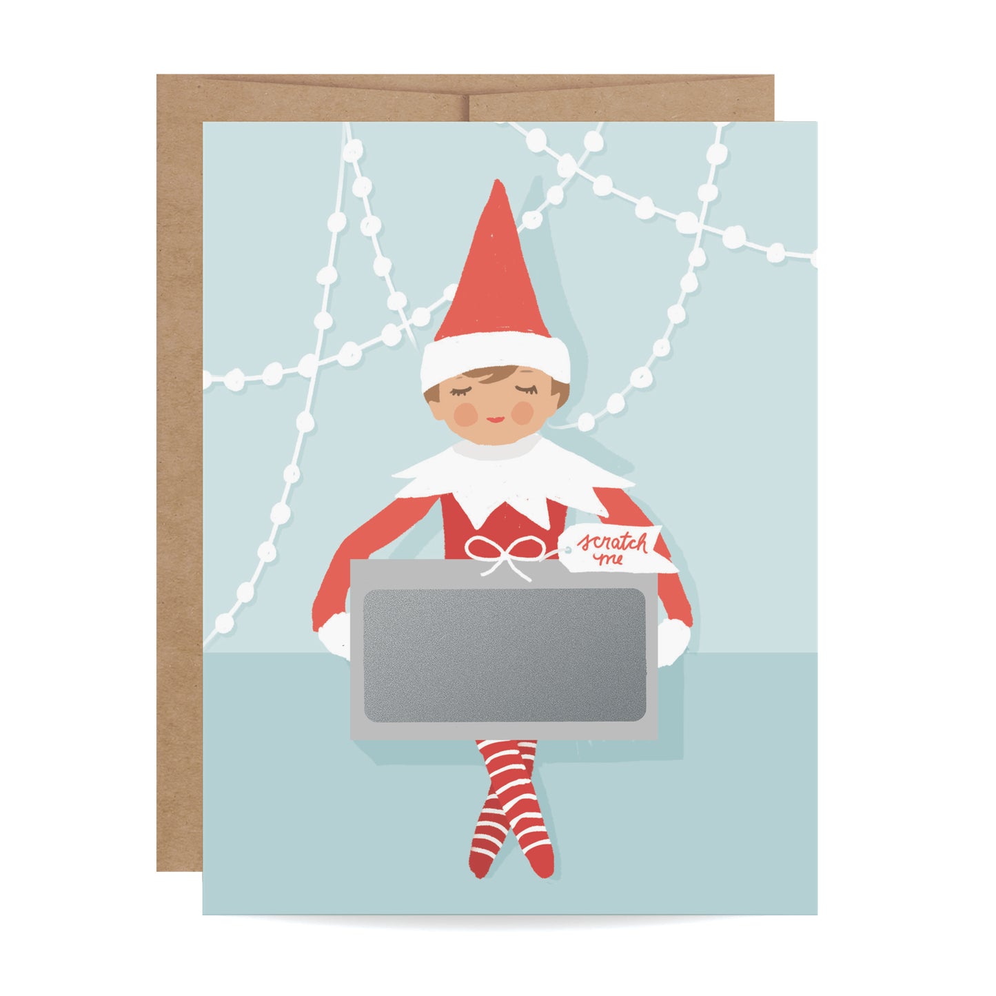 Scratch-off Shelf Elf - Holiday Card