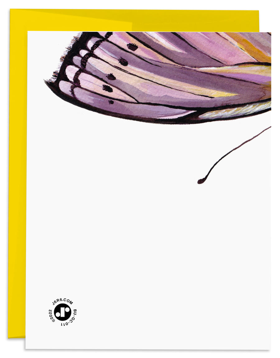 Purple Butterfly Thank You Card