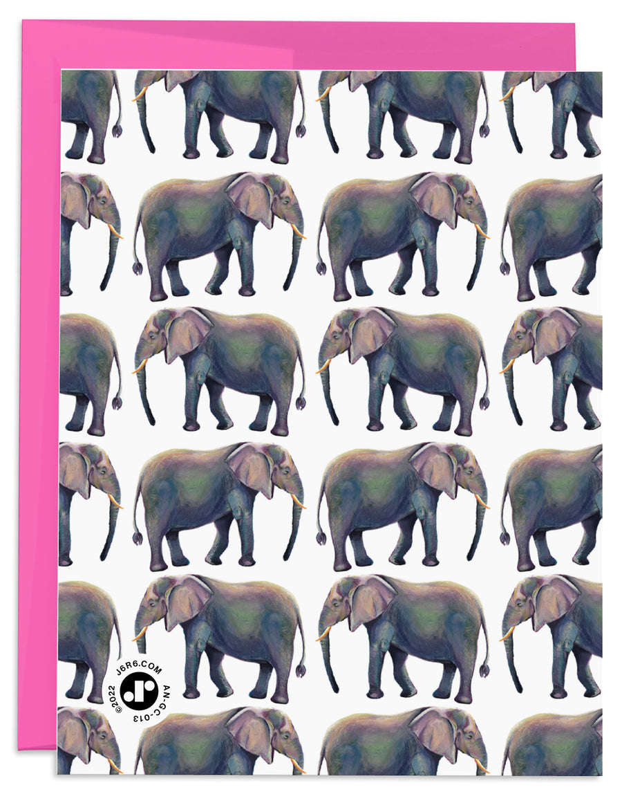 Elephant Thank You Card by J6R6