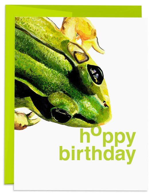 Frog Hoppy Birthday Card by J6R6