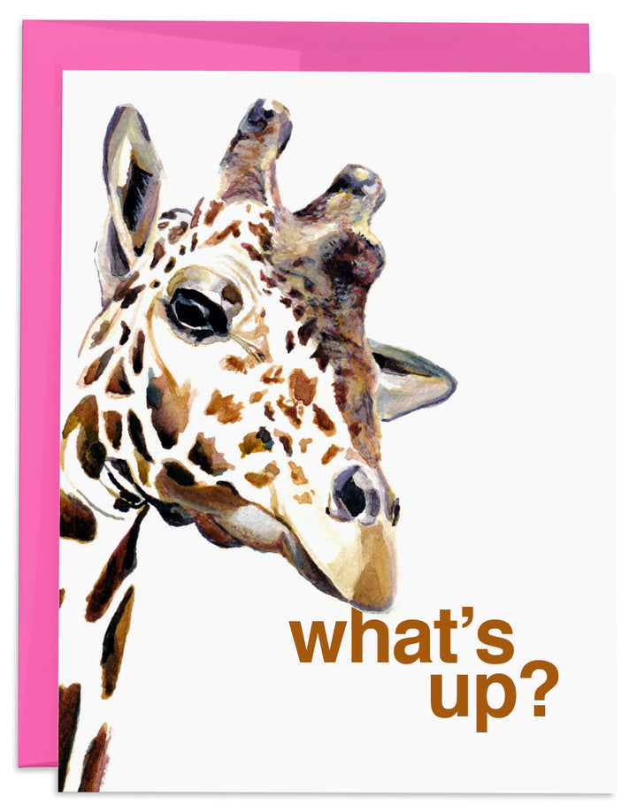 Giraffe What's Up Card by J6R6