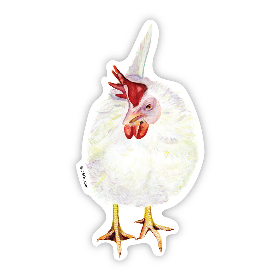 Rotating Chicken Sticker Chicken Sticker By J6R6 – Swoon Gift Shop Milwaukee