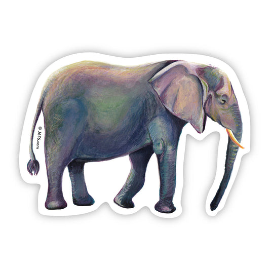 Elephant Sticker By J6R6