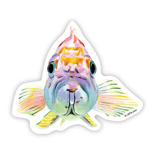 Fish Sticker By J6R6