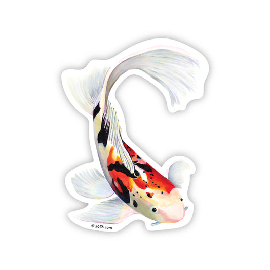 Koi Fish Sticker By J6R6