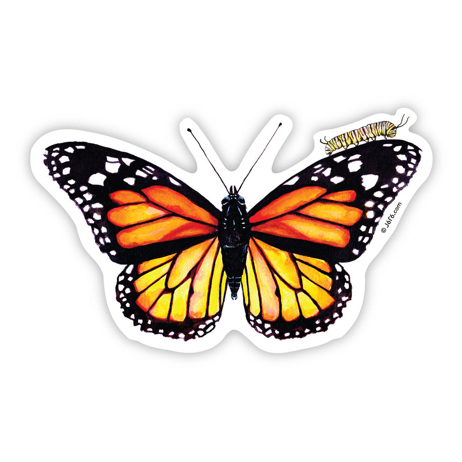 Monarch Butterfly Sticker By J6R6