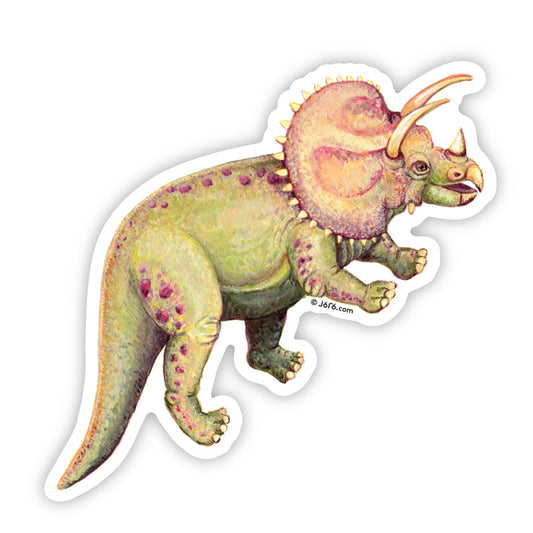 Triceratops Sticker by J6R6