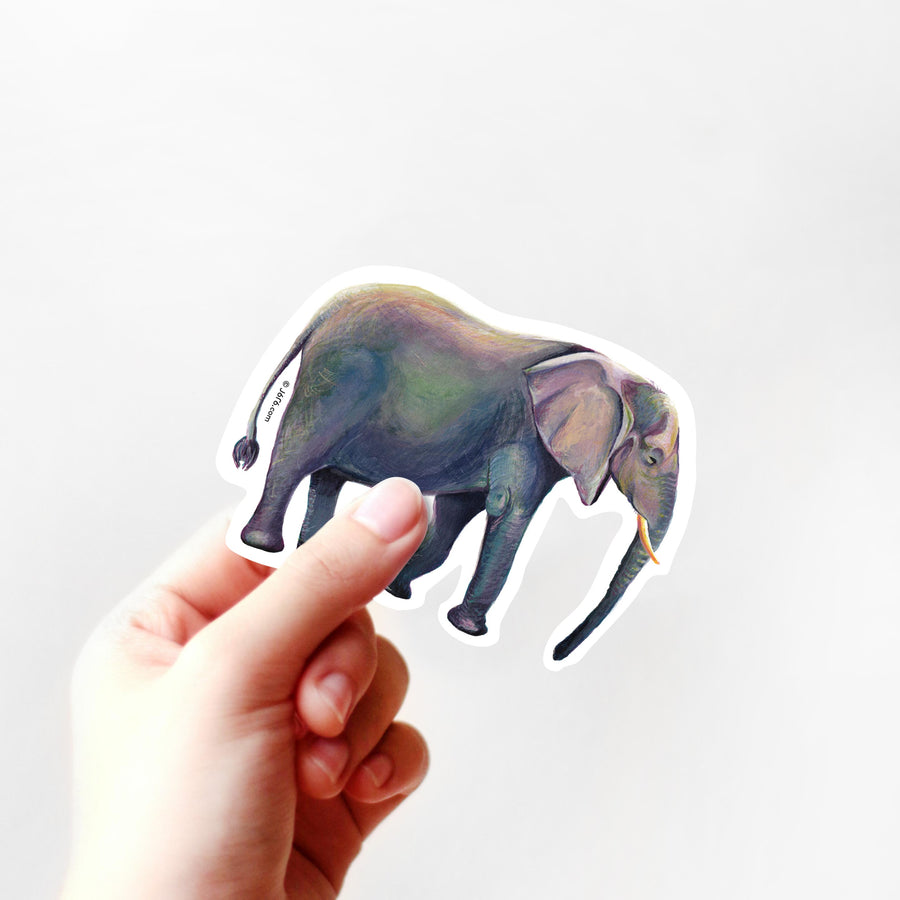 Elephant Sticker By J6R6