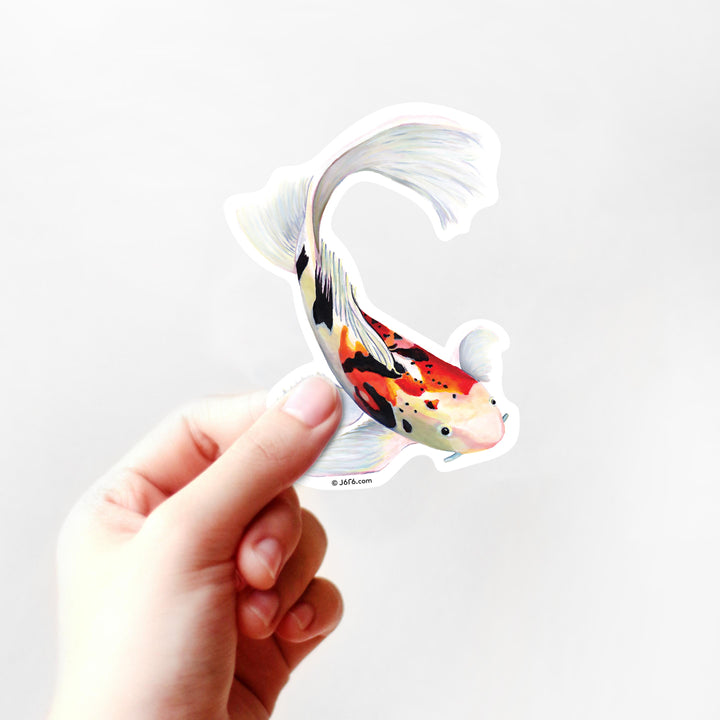 Koi Fish Sticker By J6R6