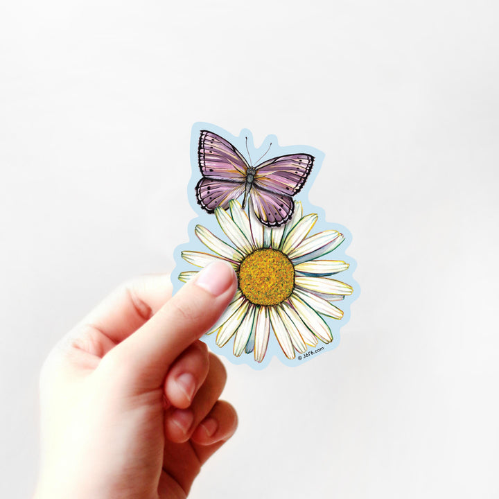 Daisy & Butterfly Sticker
