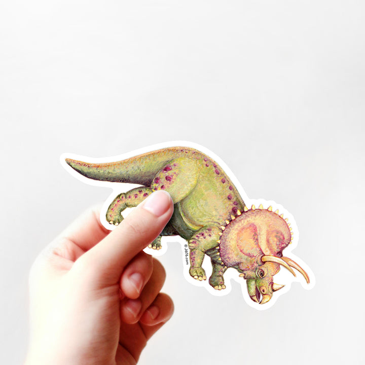 Triceratops Sticker by J6R6