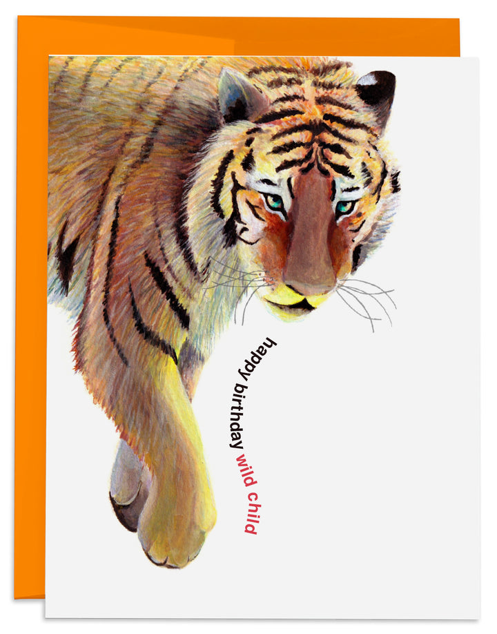 Tiger Birthday Card by J6R6