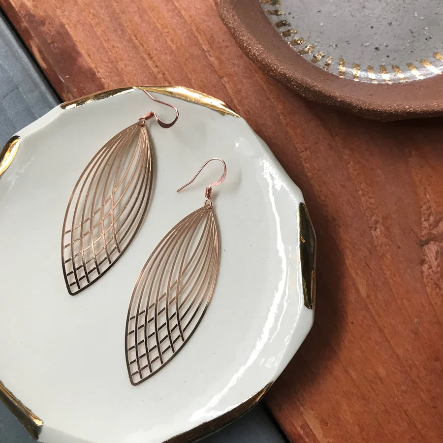 Lace Leaf Earrings