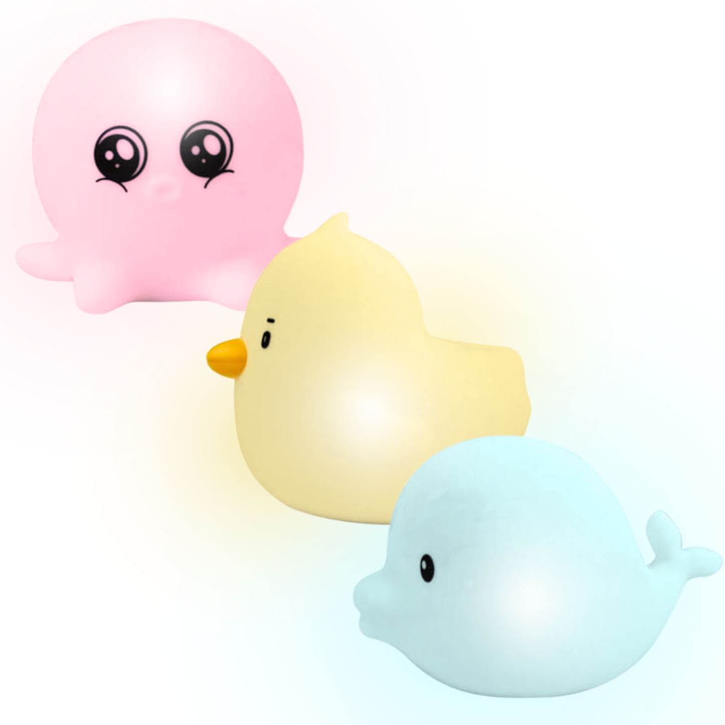 LumiePets Mini Waterproof Light Up Bath Toys