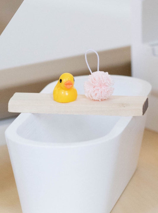 Dollhouse Tub Bar + Loofah + Duck