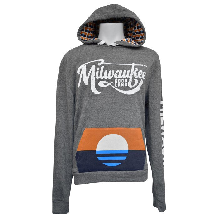 MKE Flag Hoodie Grey