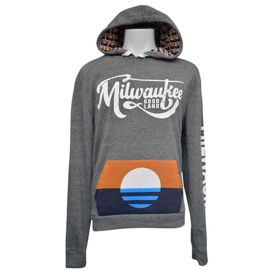 MKE Flag Hoodie Grey