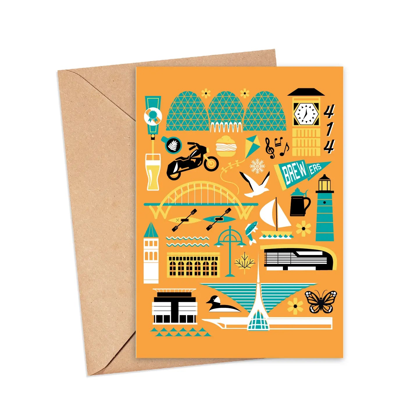 Milwaukee Icons Greeting Card