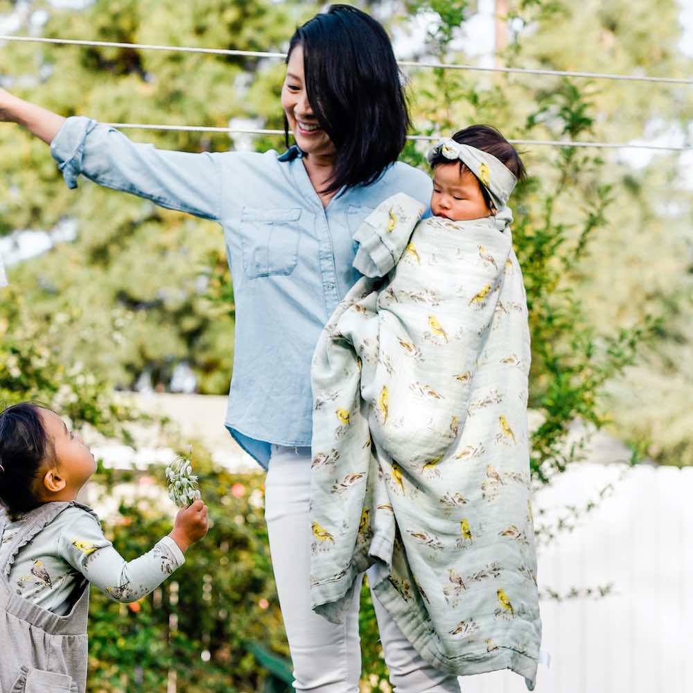 Strawberry Big Lovey Three-Layer Muslin Blanket