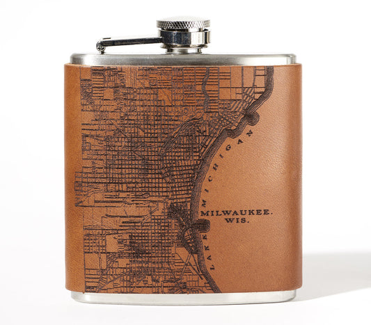 Milwaukee Map Flask