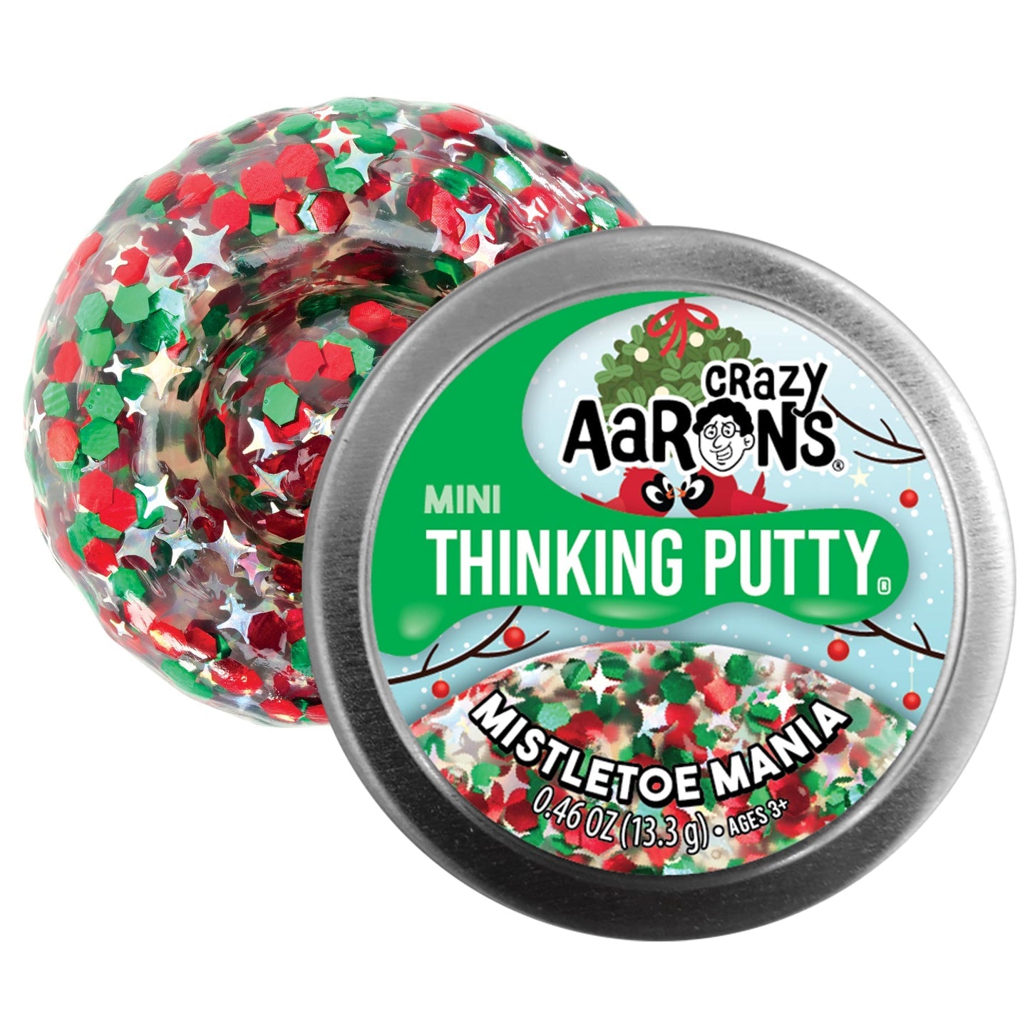 Mini Mistletoe Mania - 2" Thinking Putty Tin